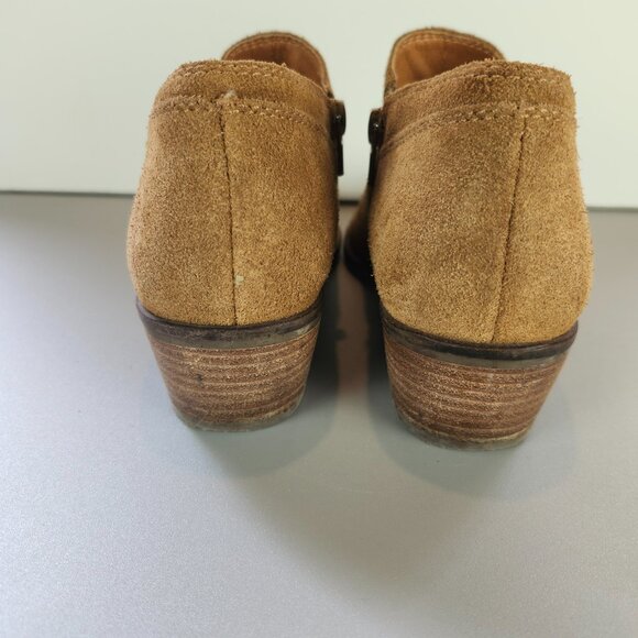 Lucky Brand Suede Feltyn Ankle Bootie Topanga Tan Women's Size 7 - Picture 5 of 8